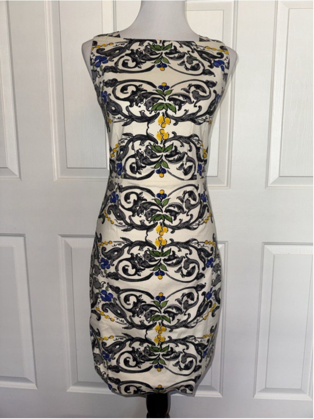 Samantha Sung Peony Sheath Dress Women's 2P Baroque Floral Derby Preppy Chic